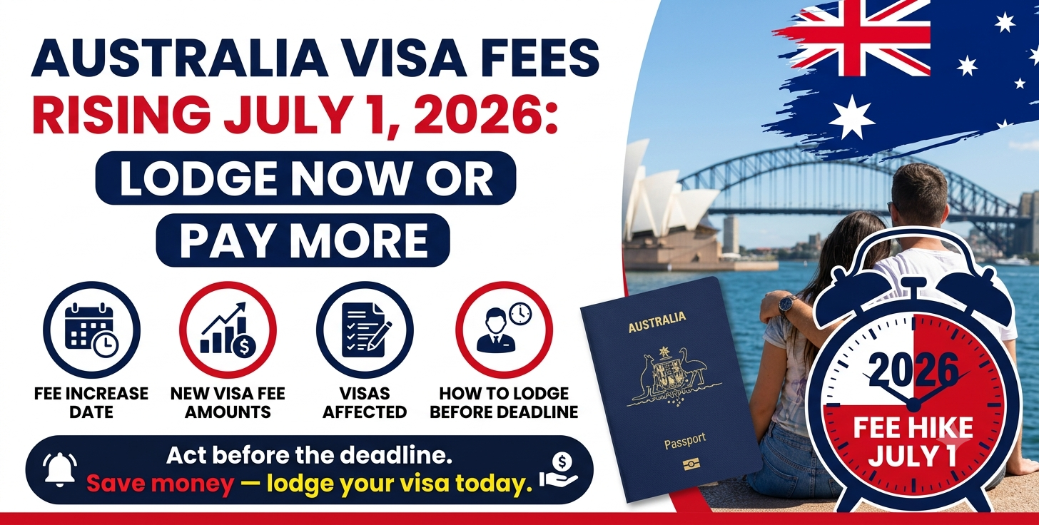  Australia visa fee rising 2026