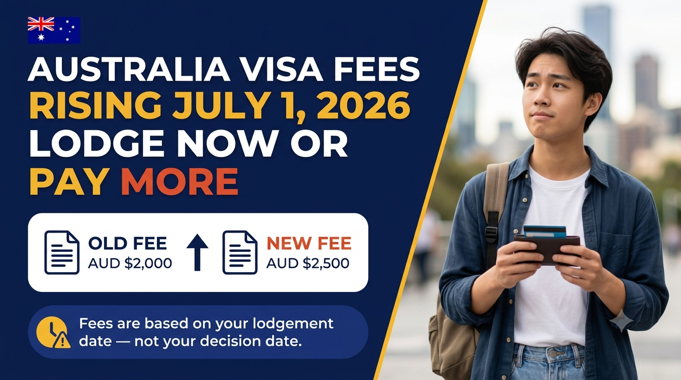  Australia visa fees increase July 2026 student and graduate visa